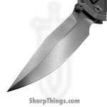 Microtech - 159RL-10SMS3 - Socom Delta - Folding Knife -  Stonewash Spear Point - Titanium - Silver Blue - Image 6