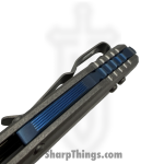 Microtech - 159RL-10SMS3 - Socom Delta - Folding Knife -  Stonewash Spear Point - Titanium - Silver Blue - Image 5