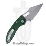 Microtech - 169-10APEG - Stitch - Folding Knife - M390 Apocalyptic Spear Point - Aluminum - Green - Image 2