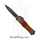 Microtech - 1702M-10RX51S - Hera II Mini - Signature Series - OTF Auto - X51 Series - M390MK Coated Dagger - Orange