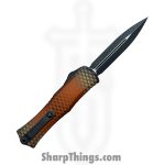 Microtech - 1702M-10RX51S - Hera II Mini - Signature Series - OTF Auto - X51 Series - M390MK Coated Dagger - Orange - Image 2