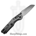 Microtech - 210M-10FLMS3 - MSI Mini - Folding Knife -  Stonewash Spear Point - Titanium - Silver Blue - Image 2