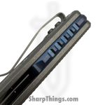 Microtech - 210M-10FLMS3 - MSI Mini - Folding Knife -  Stonewash Spear Point - Titanium - Silver Blue - Image 5