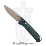 Benchmade - 533TN-2601 - Mini Bugout - Folding Knife - ELMAX Coated Drop Point - Grivory - Taiga Green