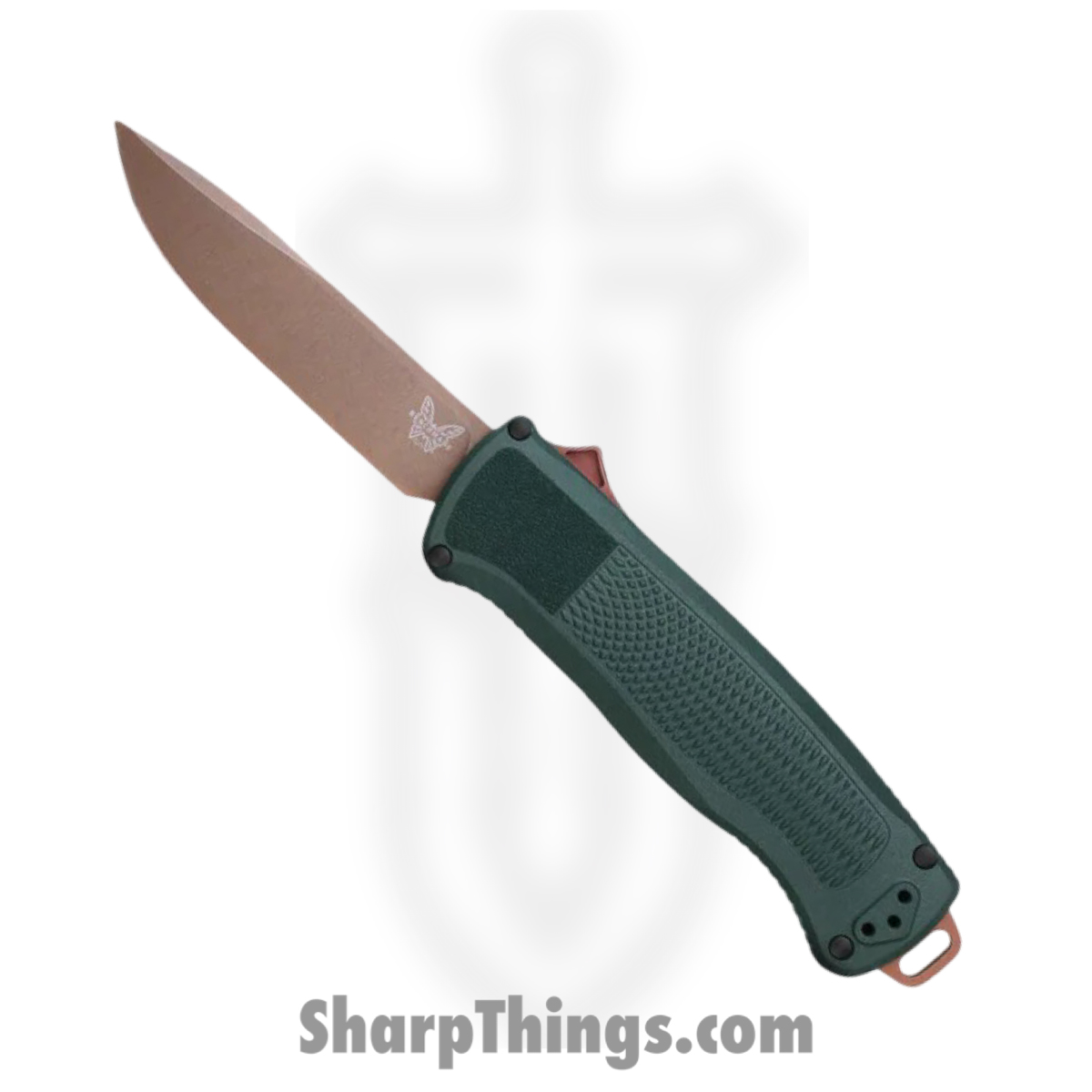 5371FE-2601_1.jpg Benchmade - 5371FE-2601 - Shootout - OTF Auto - Z-Wear Tool Steel Coated Drop Point - Grivory - Taiga Green - Image 1