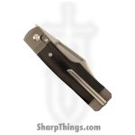 Jack Wolf Knives - GUNSL-03-EBONY - Gunslinger Jack - Folding Knife - S90V Satin Clip Point - Ebony Wood - Brown - Image 3