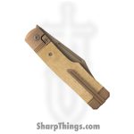 Jack Wolf Knives - GUNSL-03-GRN-LIN-MIC - Gunslinger Jack - Folding Knife - S90V Acid Stonewash Clip Point - Linen Micarta - Green - Image 2