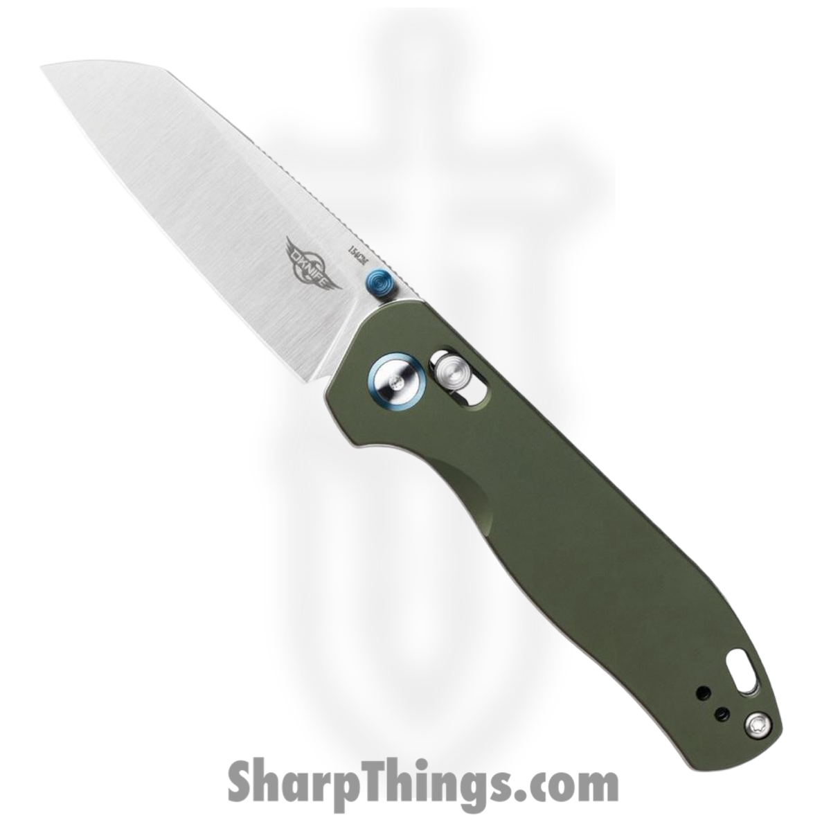 OKNRUBATO2ODGAI_1.jpg Oknife - OKNRUBATO2ODGAI - Rubato 2 - Folding Knife - 154CM Satin Sheepsfoot - Aluminum - OD Green - Image 1