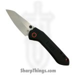Millit Knives - OVBlkCMORGSW - Overland - Folding Knife - CPM MagnaCut Stonewash Sheepsfoot - Canvas Micarta - Black