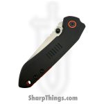 Millit Knives - OVBlkCMORGSW - Overland - Folding Knife - CPM MagnaCut Stonewash Sheepsfoot - Canvas Micarta - Black - Image 3