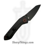 Millit Knives - OVBlkCMOrgBlk - Overland - Folding Knife - CPM MagnaCut Coated Sheepsfoot - Canvas Micarta - Black - Image 2