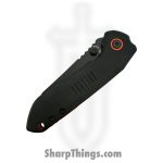 Millit Knives - OVBlkCMOrgBlk - Overland - Folding Knife - CPM MagnaCut Coated Sheepsfoot - Canvas Micarta - Black - Image 3
