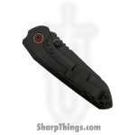 Millit Knives - OVBlkCMOrgBlk - Overland - Folding Knife - CPM MagnaCut Coated Sheepsfoot - Canvas Micarta - Black - Image 4