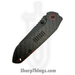 Millit Knives - OVCfTwillOrgBlk - Overland - Folding Knife - CPM MagnaCut Coated Sheepsfoot - Carbon Fiber - Black - Image 3
