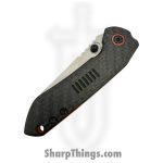 Millit Knives - OVCfTwillOrgSW - Overland - Folding Knife - CPM MagnaCut Stonewash Sheepsfoot - Carbon Fiber - Black - Image 3
