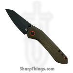 Millit Knives - OVOdCMOrgBlk - Overland - Folding Knife - CPM MagnaCut Coated Sheepsfoot - Canvas Micarta - OD Green