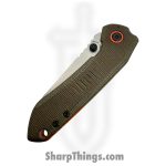 Millit Knives - OVOdCMOrgSW - Overland - Folding Knife - CPM MagnaCut Stonewash Sheepsfoot - Canvas Micarta - OD Green - Image 3