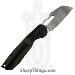 Sparrow Knife Co. - SKCSTRXMIDAMA - Strix - Grabak Damasteel Damasteel Sheepsfoot - Titanium|Micarta - Black - Image 2