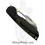 Sparrow Knife Co. - SKCSTRXMIDAMA - Strix - Grabak Damasteel Damasteel Sheepsfoot - Titanium|Micarta - Black - Image 5