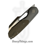 Sparrow Knife Co. - SKCSTRXMIGRN - Strix - CPM S90V Satin Sheepsfoot - Titanium|Micarta - OD Green - Image 3