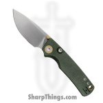 Vosteed - VOSA2611 - Porcupine - Folding Knife - 14C28N Stonewash Drop Point - Micarta - Green