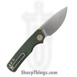Vosteed - VOSA2611 - Porcupine - Folding Knife - 14C28N Stonewash Drop Point - Micarta - Green - Image 2