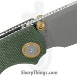 Vosteed - VOSA2611 - Porcupine - Folding Knife - 14C28N Stonewash Drop Point - Micarta - Green - Image 4