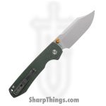 Vosteed - VOSA2911 - Raccoon - Folding Knife - 14C28N Stonewash Bowie - Micarta - Green - Image 2