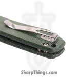 Vosteed - VOSA2911 - Raccoon - Folding Knife - 14C28N Stonewash Bowie - Micarta - Green - Image 7