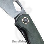 Vosteed - VOSTHNPMN - Nightshade TH - Folding Knife - Nitro-V Stonewash Shilin - Canvas Micarta - Green - Image 3