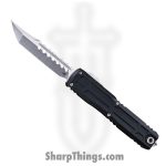 Microtech - 1119EX-10S - Ultratech EX Gen III ZBP - OTF Auto - M390MK Stonewash Hellhound - Aluminum - Black