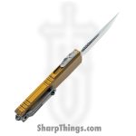 Microtech - 11214-10TA - Ultratech Gen IV - OTF Auto - M390MK Stonewash Drop Point - Aluminum - Tan - Image 5