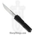 Microtech - 11214-11 - Ultratech Gen IV - OTF Auto - M390MK Stonewash Drop Point P/S - Aluminum - Black