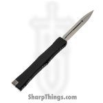Microtech - 1152-10MS1 - Nemesis IV - OTF Auto - M390MK Stonewash Dagger - Hardcoat Aluminum - Black - Image 2