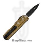 Microtech - 1242-1TAPX - Cypher II - OTF Auto - M390MK Coated Dagger - Aluminum - Tan - Image 2