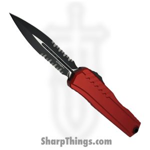 Microtech - 1242-2RD - Cypher II - OTF Auto - M390MK Coated Dagger F/S - Aluminum - Red