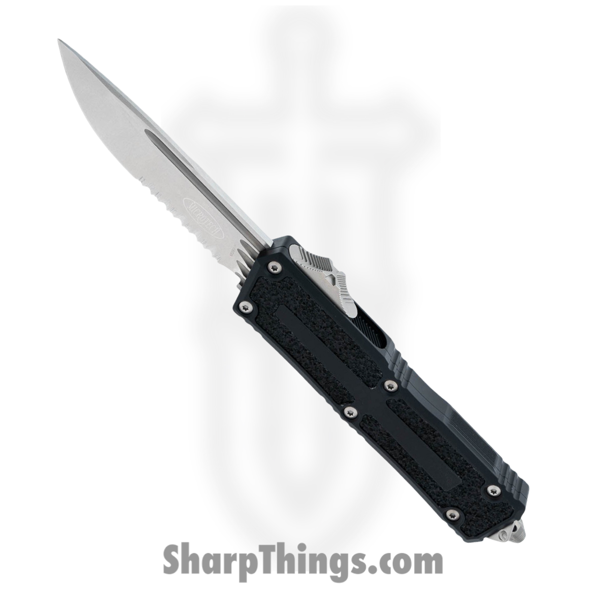 1278-11_1.jpg Microtech - 1278-11 - Scarab Gen III - OTF Auto - M390MK Stonewash Drop Point P/S - Aluminum - Black - Image 1