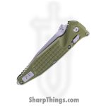 Microtech - 160RL-10FROD - Socom - Folding Knife - M390MK Stonewash Spear Point - Frag Aluminum - OD Green - Image 3