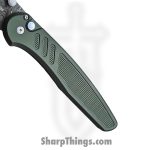 ProTech - 2026.Avalon.Custom.003 - Avalon - Folding Knife - Chad Nichols Boomerang Damascus Drop Point - Knurled Aluminum - Green - Image 5