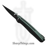 ProTech - 2026.Avalon.Custom.003 - Avalon - Folding Knife - Chad Nichols Boomerang Damascus Drop Point - Knurled Aluminum - Green - Image 6