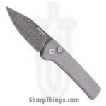 ProTech - 2026.Scapegoat.Custom.004 - Scapegoat - Automatic Knife - Vegas Forge Ladder Damascus Clip Point - 17-4 Steel - Stonewash/Blasted