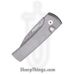 ProTech - 2026.Scapegoat.Custom.004 - Scapegoat - Automatic Knife - Vegas Forge Ladder Damascus Clip Point - 17-4 Steel - Stonewash/Blasted - Image 3