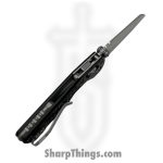 Microtech - 210M-10FR - MSI Mini - Folding Knife - M390MK Stonewash Sheepsfoot - Frag Aluminum - Black - Image 5