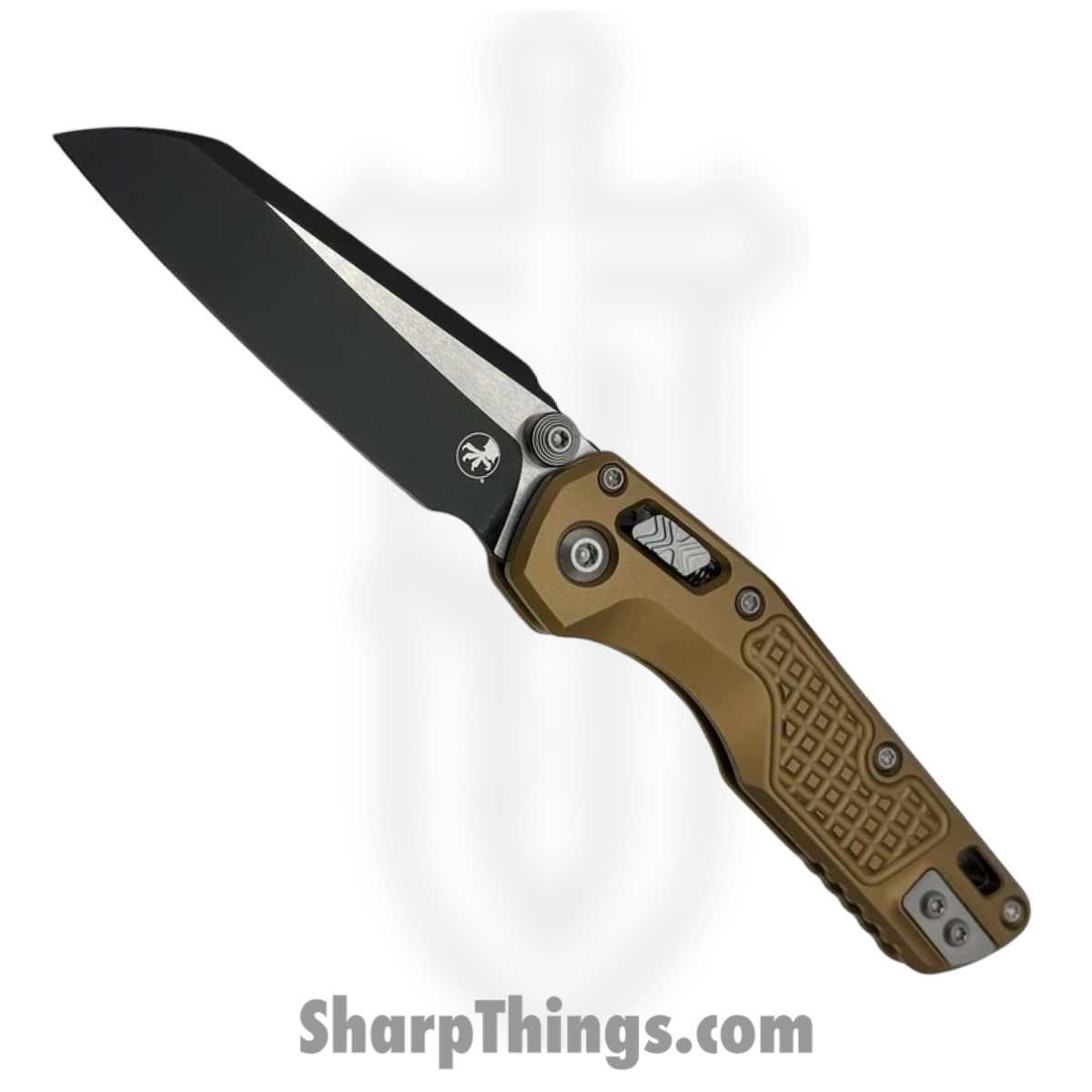 210M-1FRTA_1.jpg Microtech - 210M-1FRTA - MSI Mini Ram - Folding Knife - M390MK Coated Wharncliffe - Aluminum - Tan - Image 1