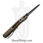 Microtech - 210M-1FRTA - MSI Mini Ram - Folding Knife - M390MK Coated Wharncliffe - Aluminum - Tan - Image 5
