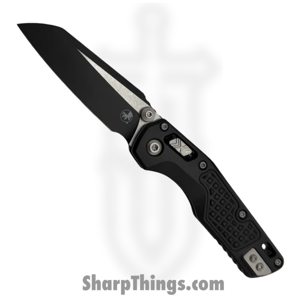 210M-1FR_1.jpg Microtech - 210M-1FR - MSI Mini - Folding Knife - M390MK Coated Sheepsfoot - Frag Aluminum - Black - Image 1