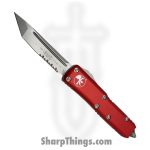 Microtech - 233-11RD - UTX-85 - OTF Auto - M390 Stonewash Tanto - Aluminum - Red