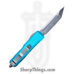 Microtech - 233-5TQ - UTX-85 - OTF Auto - M390 Satin Tanto P/S - Aluminum - Turquoise - Image 2