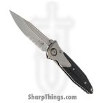 Microtech - 260M-8 CFTI - Mini Socom Bravo - Folding Knife - M390 Blasted Clip Point P/S - Carbon Fiber - Black