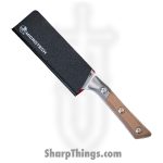 Microtech - 3300B-10CE - 4.2" Santoku - Fixed Blade Knife - M390MK Stonewash Santoku - G10 - Coyote Tan - Image 3